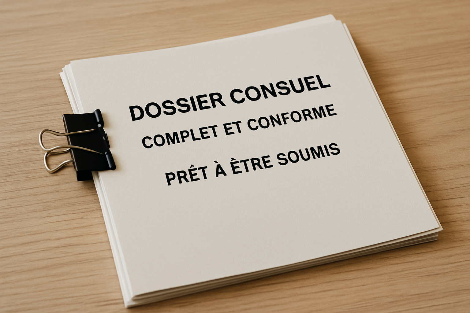 Dossier Consuel complet et conforme prêt à être soumis