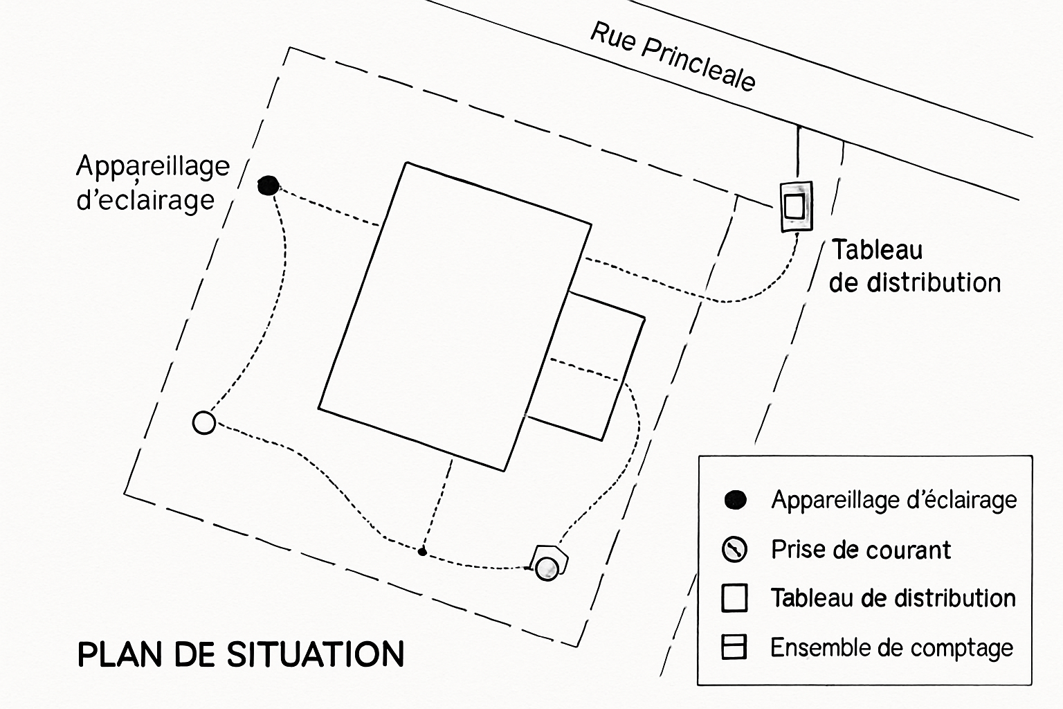 Plan de situation précis pour installations électriques